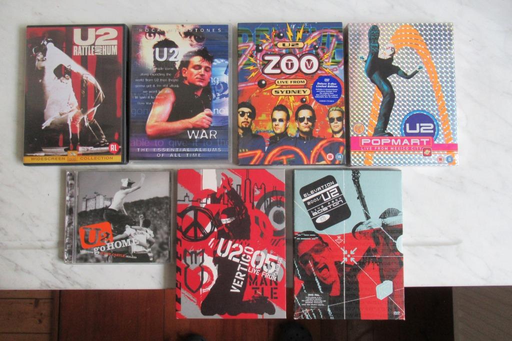 7 x muziek DVD U2, Cd's en Dvd's, Vanaf 12 jaar, Ophalen of Verzenden, Zo goed als nieuw, Muziek en Concerten