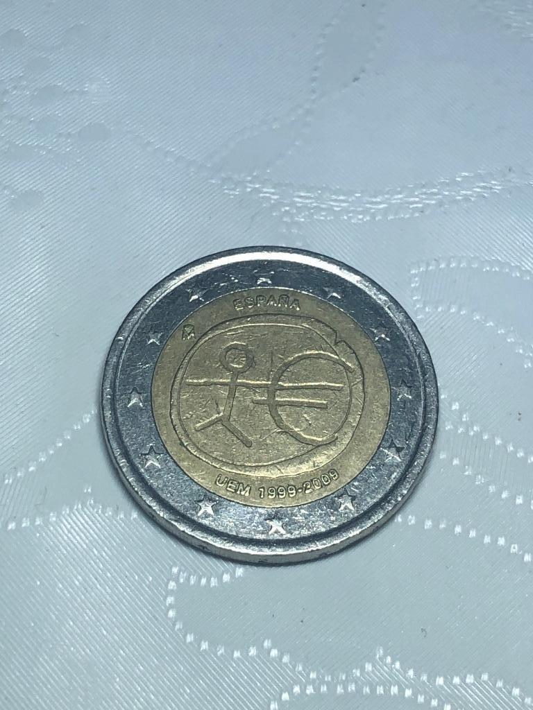 Gebruikte herdenkingsmunt van de Euro Eurozone Spanje 2009., Ophalen of Verzenden, Spanje, 2 euro, Losse munt