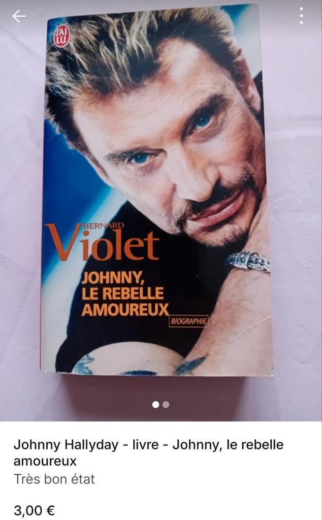Livres Johnny Hallyday, Enlèvement ou Envoi, Comme neuf