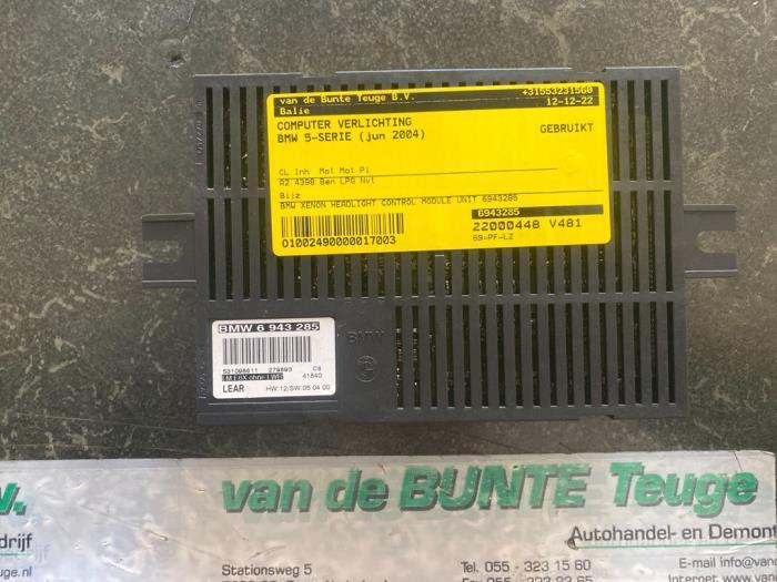Ordinateur éclairage d'un BMW 5-Serie, Autos : Pièces & Accessoires, Éclairage, BMW, Utilisé, 3 mois de garantie, Enlèvement ou Envoi