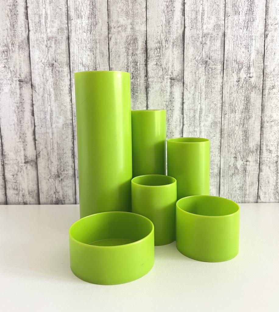 Organiseur de bureau tube en plastique vert, Gebruikt, Aucun, Aucun, Ophalen of Verzenden