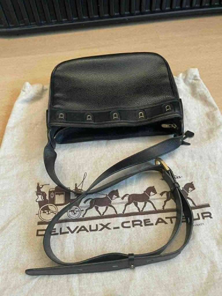 Zwarte Delvaux handtas, Ophalen, Gebruikt, Zwart, Handtas