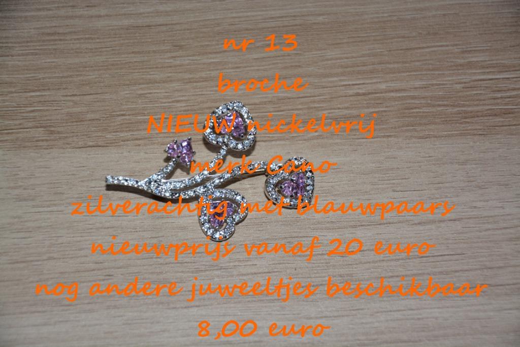 13. Broche bijou, NEUVE, frais de port inclus, Neuf, 4 à 7 cm, Bleu, Envoi