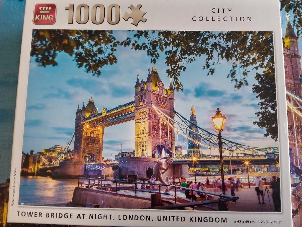 puzzel 1000st-King-Londen,Tower Bridge, Enlèvement ou Envoi, 500 à 1500 pièces, Puzzle