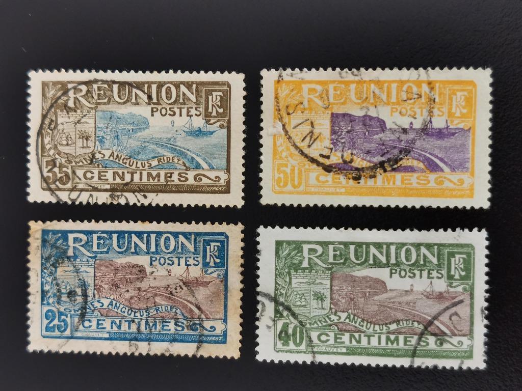 Réunion 1907-1922 - Port de Saint-Denis, armoiries, Enlèvement ou Envoi, Autres pays, Affranchi