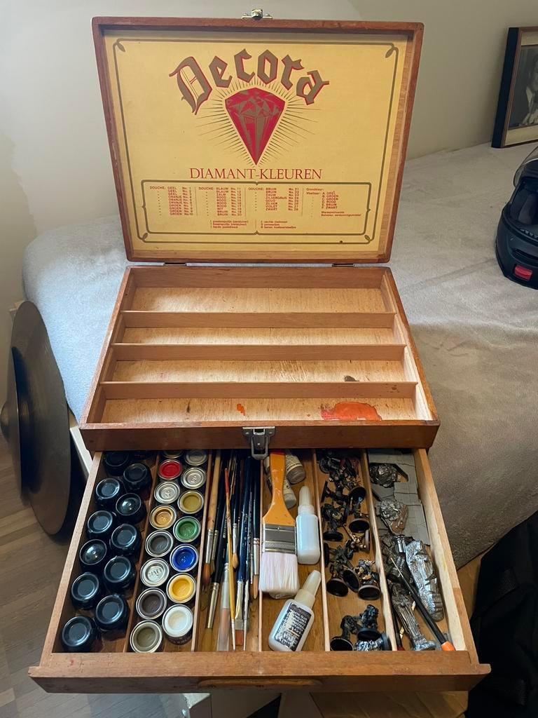 Coffret de rangement en bois ancien, Enlèvement, Utilisé