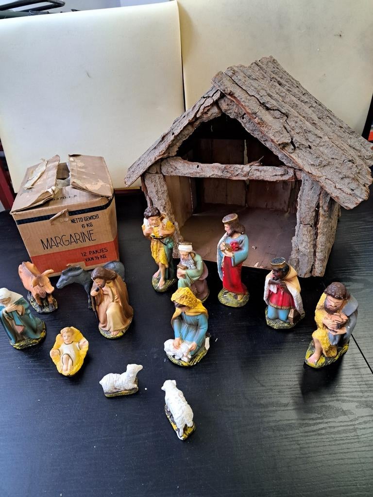 Oude kerstbeelden, Diversen, Kerst, Ophalen of Verzenden, Gebruikt