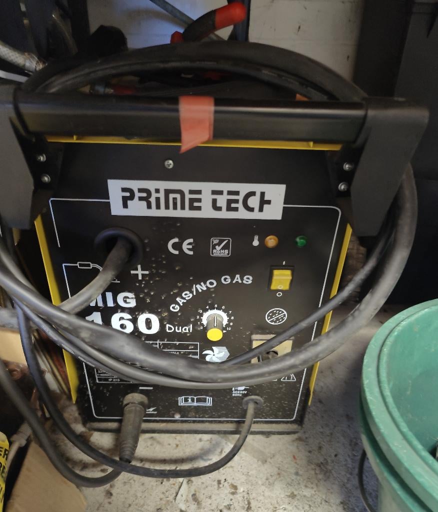 MIG MAG Prime Tech MIG-160, Doe-het-zelf en Bouw, Gereedschap | Lasapparaten, Ophalen, Gebruikt, 150 tot 250 ampère, Overige typen