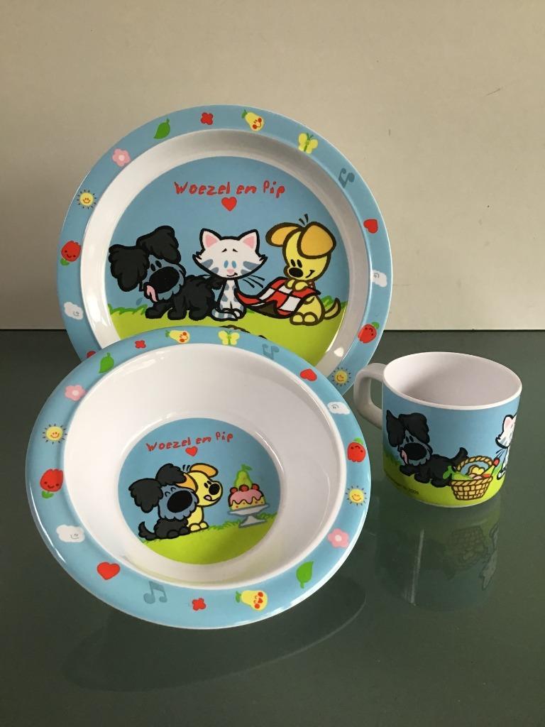 Gratis Verzenden | Woezel en Pip drie-delig eetset, Kinderen en Baby's, Verzenden, Zo goed als nieuw