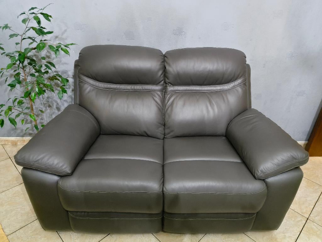 Fauteuil cuir 2 places, Maison & Meubles, Fauteuils, 75 à 100 cm, 125 cm ou plus, Comme neuf, Enlèvement