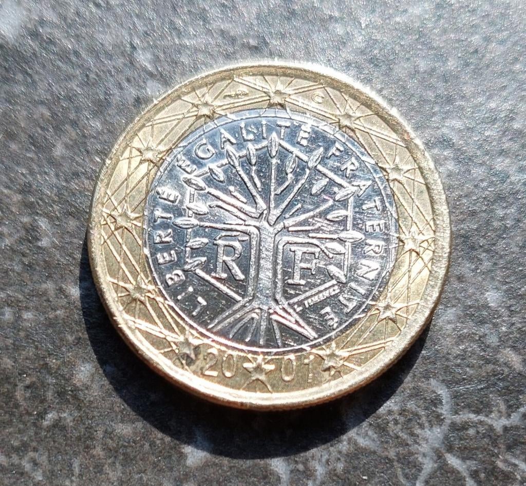 1 euro Frankrijk 2001 Liberte Egalite Fraternite 🇨🇵, Postzegels en Munten, Munten | Europa | Euromunten, Ophalen of Verzenden