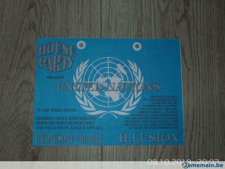 House Party united Nations @ Illusion (Lier) 11.05.1994, Tickets & Billets