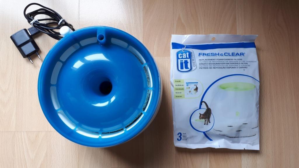 Catit 50053 Drinkfontein, voor katten, lichtblauw/wit, 2 l, Ophalen, Zo goed als nieuw