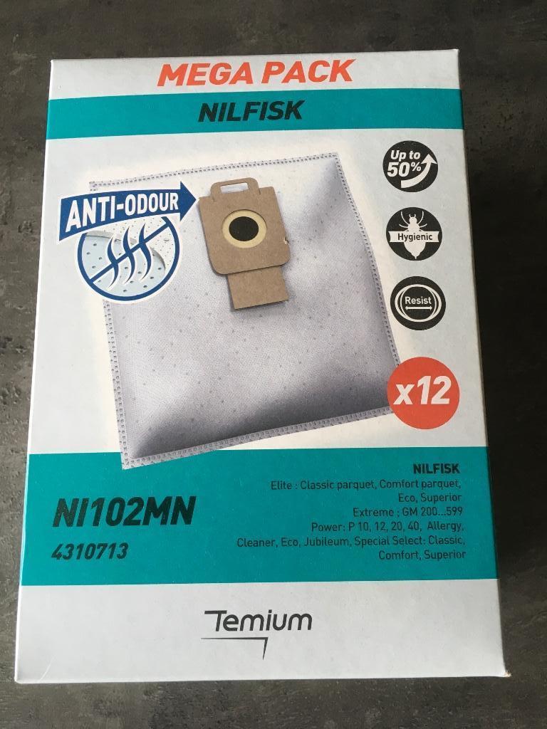 Stofzuigerzakken Nilfisk megapack NI102MN - 12 pack, Ophalen, Nieuw