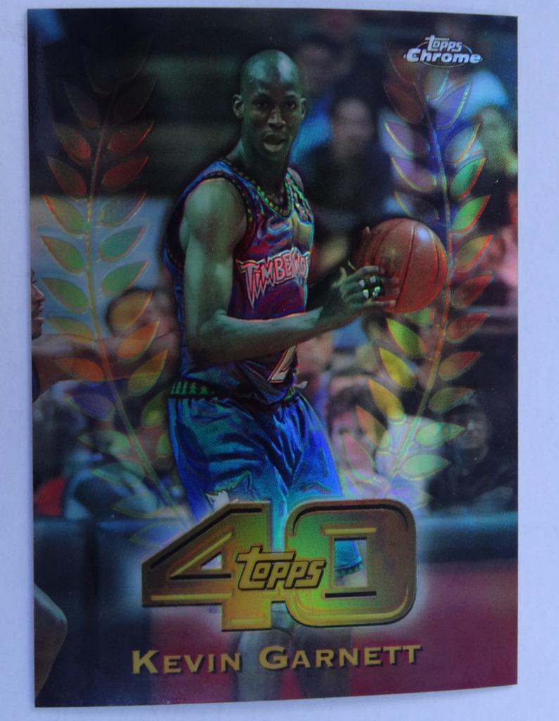 '98 NBA Topps Chrome Kevin Garnett Topps 40 refractor T40-11, Verzenden, Nieuw, Plaatje