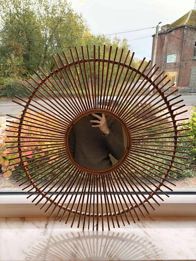 Miroir décoratif « Soleil » – Création, Antiquités & Art, Enlèvement ou Envoi