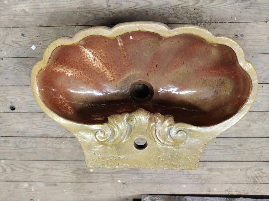 Lavabo-Schelpvorm-Goud-Antiek, Antiek en Kunst, Ophalen