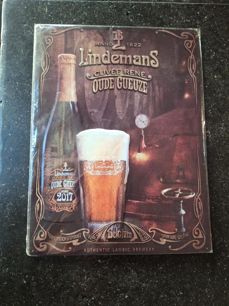Blikken bord Lindemans, Verzamelen, Ophalen, Zo goed als nieuw