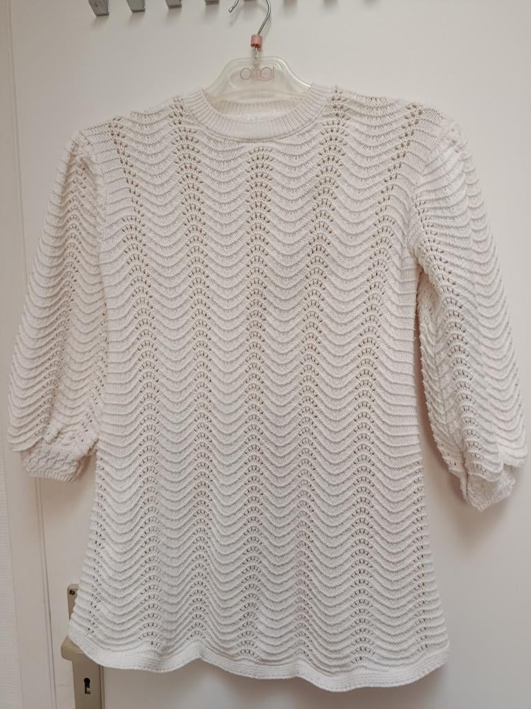 Long pull robe blanc cassé Mango T 128 - 7/8 ans, Robe ou Jupe, Mango, Enlèvement, Utilisé
