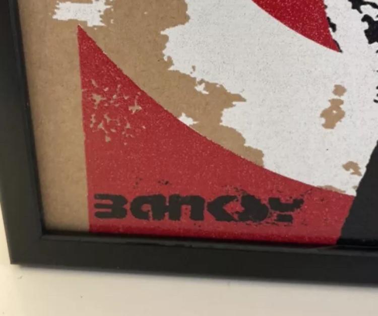BANKSY : œuvre encadrée limitée à 50 exemplaires, Enlèvement ou Envoi