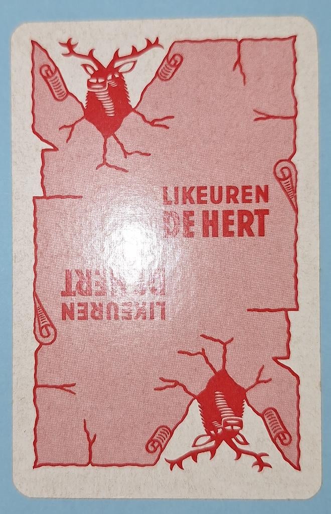 Speelkaart Anzegem – Likeuren De Hert, rood_111, Verzamelen, Ophalen of Verzenden, Gebruikt, Speelkaart(en)