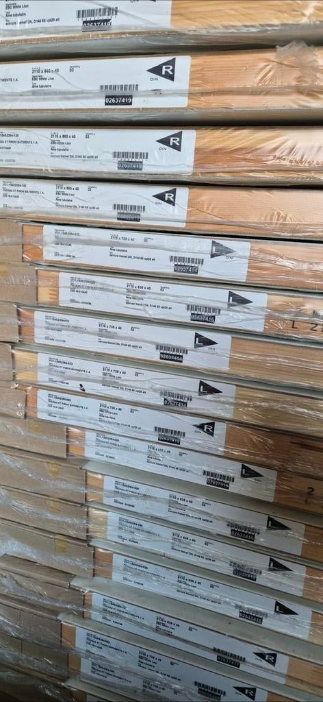 Nieuw Binnendeuren Theuma Witlakdeur. Incl omkasting en slot, Bricolage & Construction, Fenêtres & Moustiquaires, Neuf, Porte intérieure