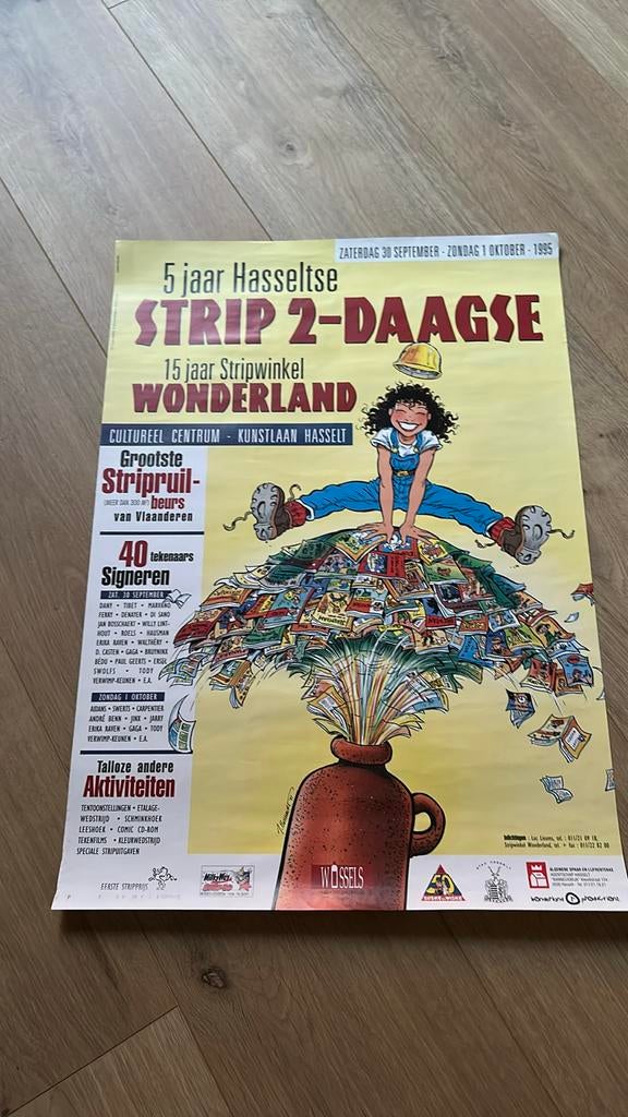Bosschaert Sam grote affiche stripbeurs hasselt 1995, Enlèvement ou Envoi, Comme neuf