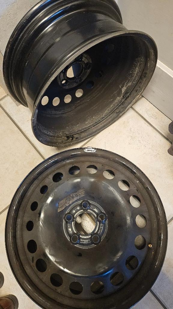 Velgen van 4 plaatstaal, Auto-onderdelen, Banden en Velgen, Ophalen, Gebruikt, Velg(en), 17 inch