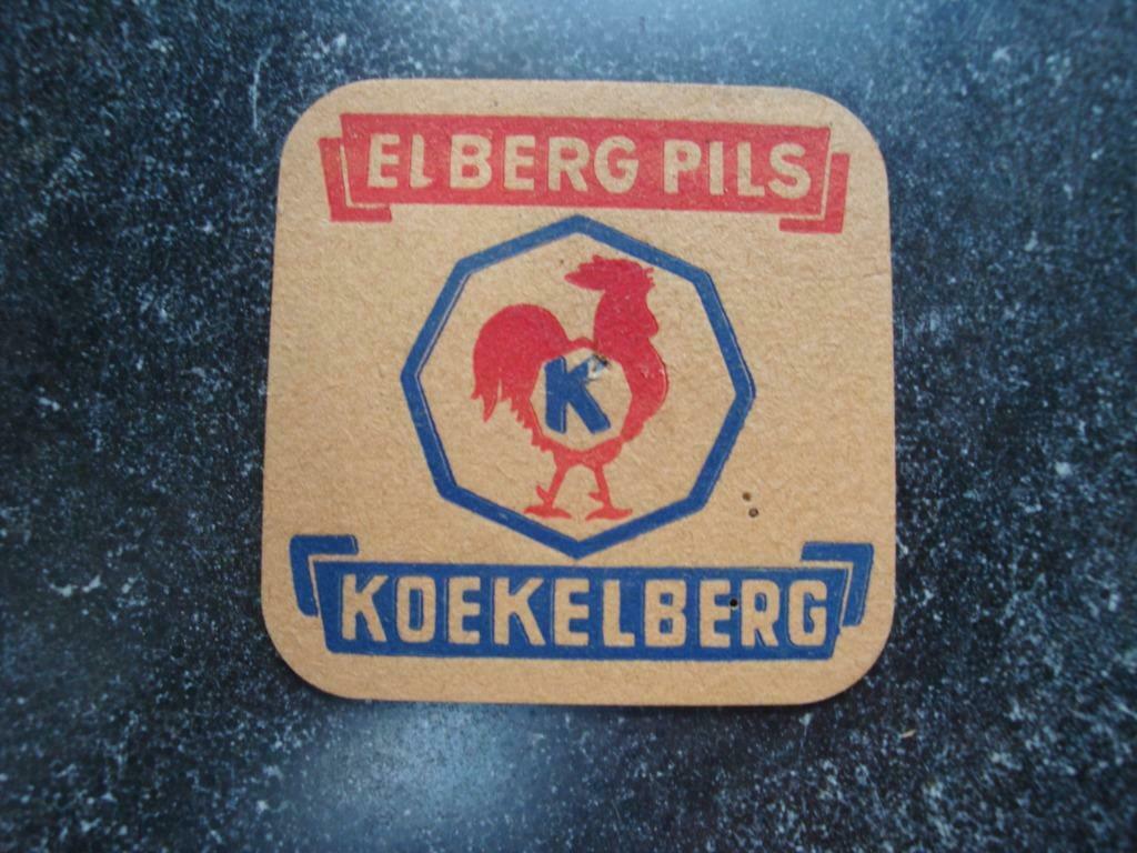 Oud bierviltje ELBERG PILS  KOEKELBERG, Ophalen of Verzenden, Gebruikt
