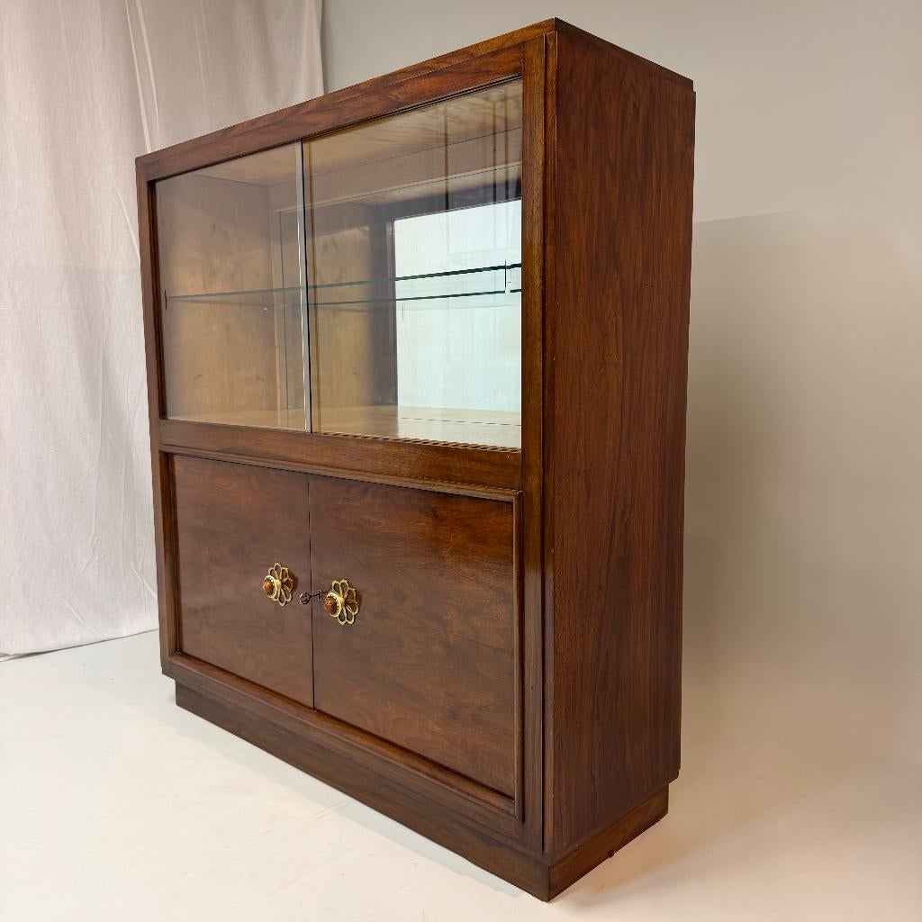 Art Deco vitrinekast, Huis en Inrichting, Kasten | Vitrinekasten, Gebruikt, 100 tot 150 cm, 100 tot 150 cm, 25 tot 50 cm, Met deur(en)