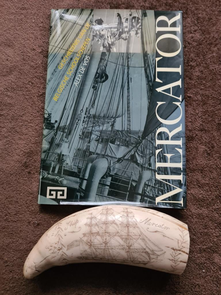 Zeilschip de Mercator en naakte mooie dame op potvistand ., Verzenden