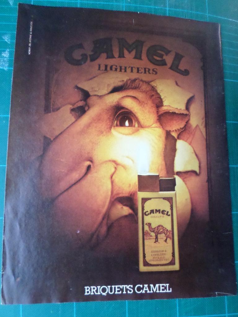 Camel briquet - publicité papier - 1979, Verzamelen, Merken en Reclamevoorwerpen, Ophalen of Verzenden, Gebruikt, Overige typen