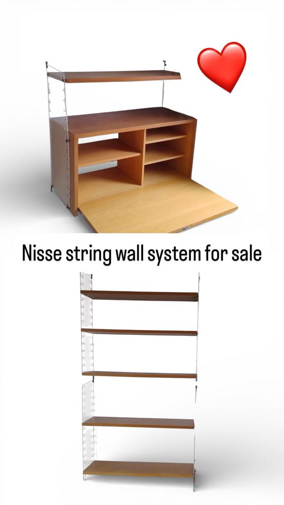 Vintage design wandsysteem Nisse String, Huis en Inrichting, Ophalen, Gebruikt