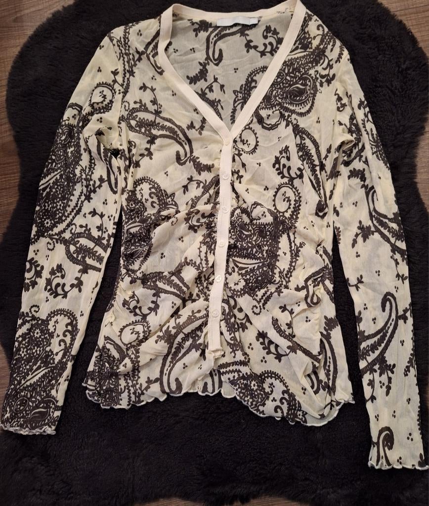 Retro blouse maat Smal /36 merk Sylver, Ophalen of Verzenden, Zo goed als nieuw, Maat 36 (S), Overige kleuren