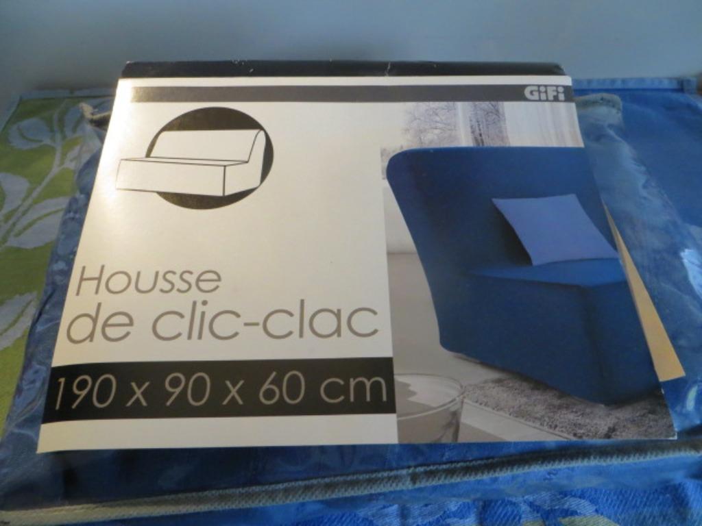 Blauw - grijze zetelhoes -- Nieuw -- Hoes voor zetel, Ophalen of Verzenden, Nieuw, Rechte bank