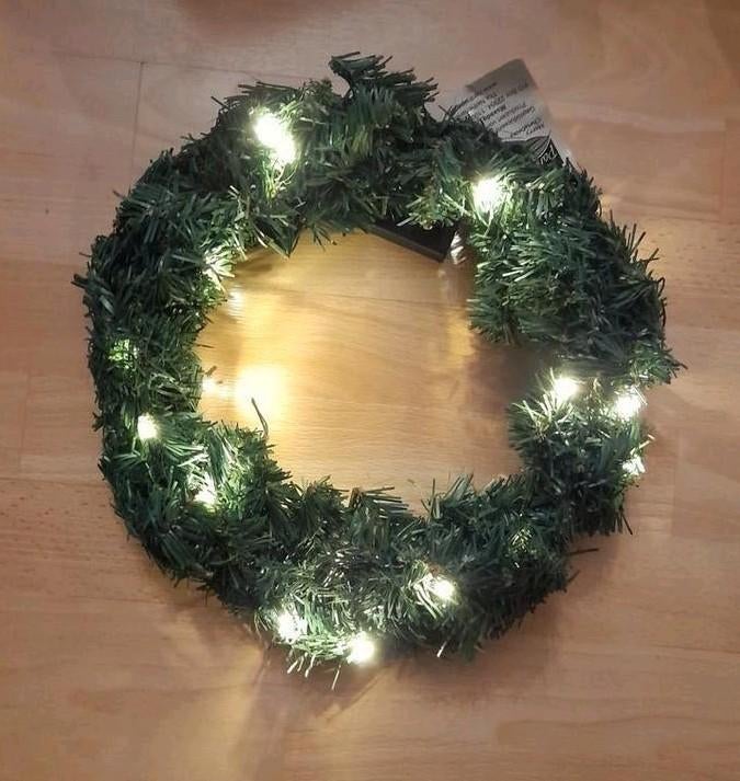 Lichtgevende kerstkrans, Huis en Inrichting, Ophalen of Verzenden, Zo goed als nieuw