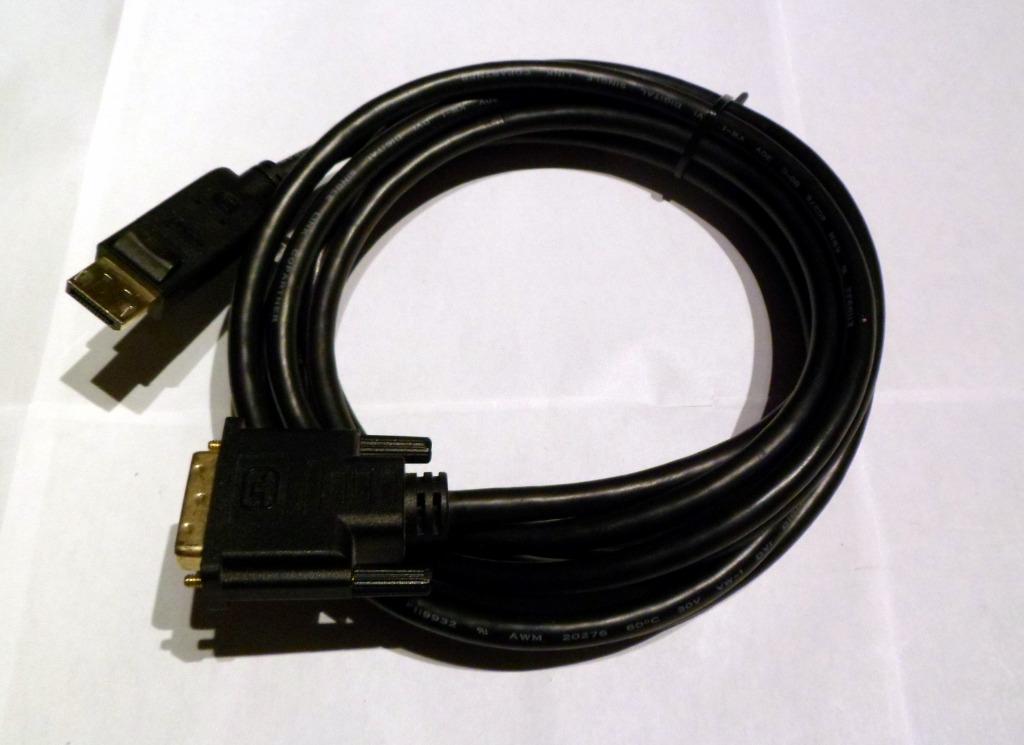 Câble DVI-D Dual Link vers DisplayPort, 3 mètres, plaqué or,, Enlèvement ou Envoi, Neuf