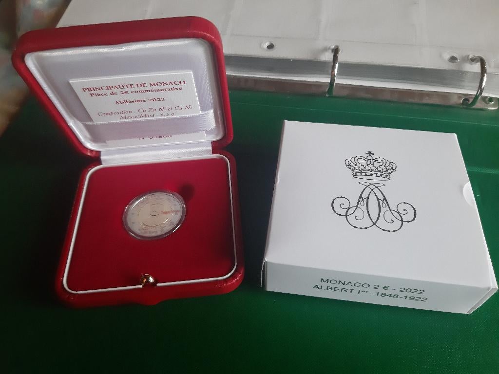 2 € commémo 2022 Monaco coffret BE, Enlèvement, Monaco, 2 euros, Monnaie en vrac