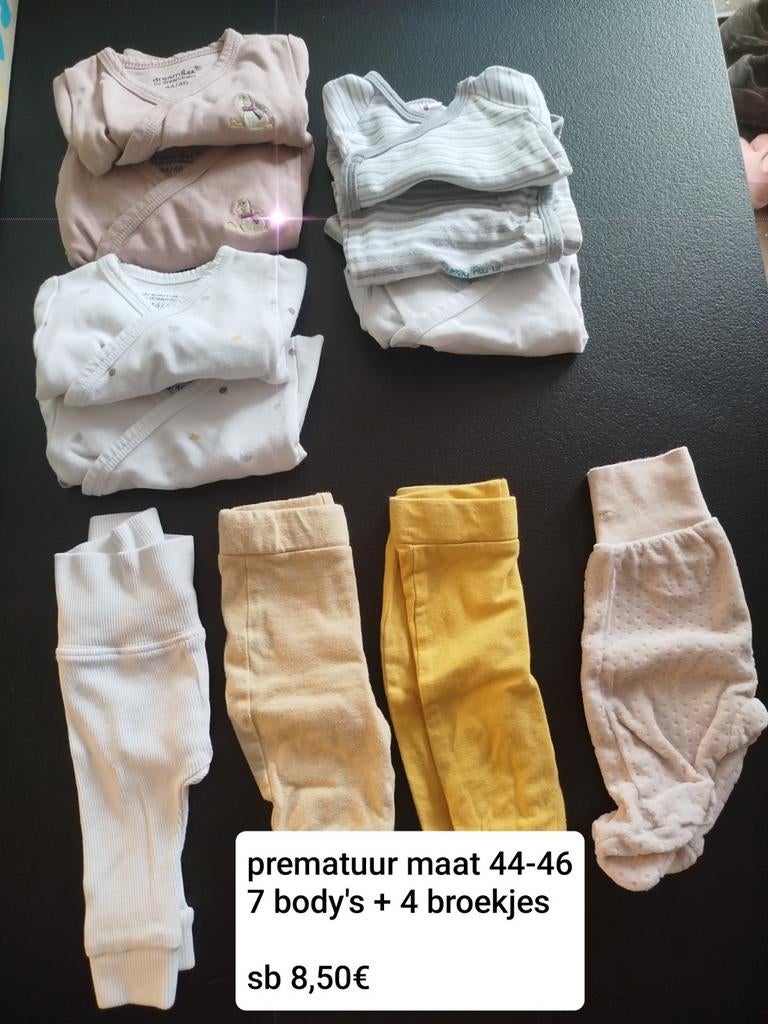 Pakket prematuur kledij maat 44/46, Enlèvement ou Envoi, Comme neuf