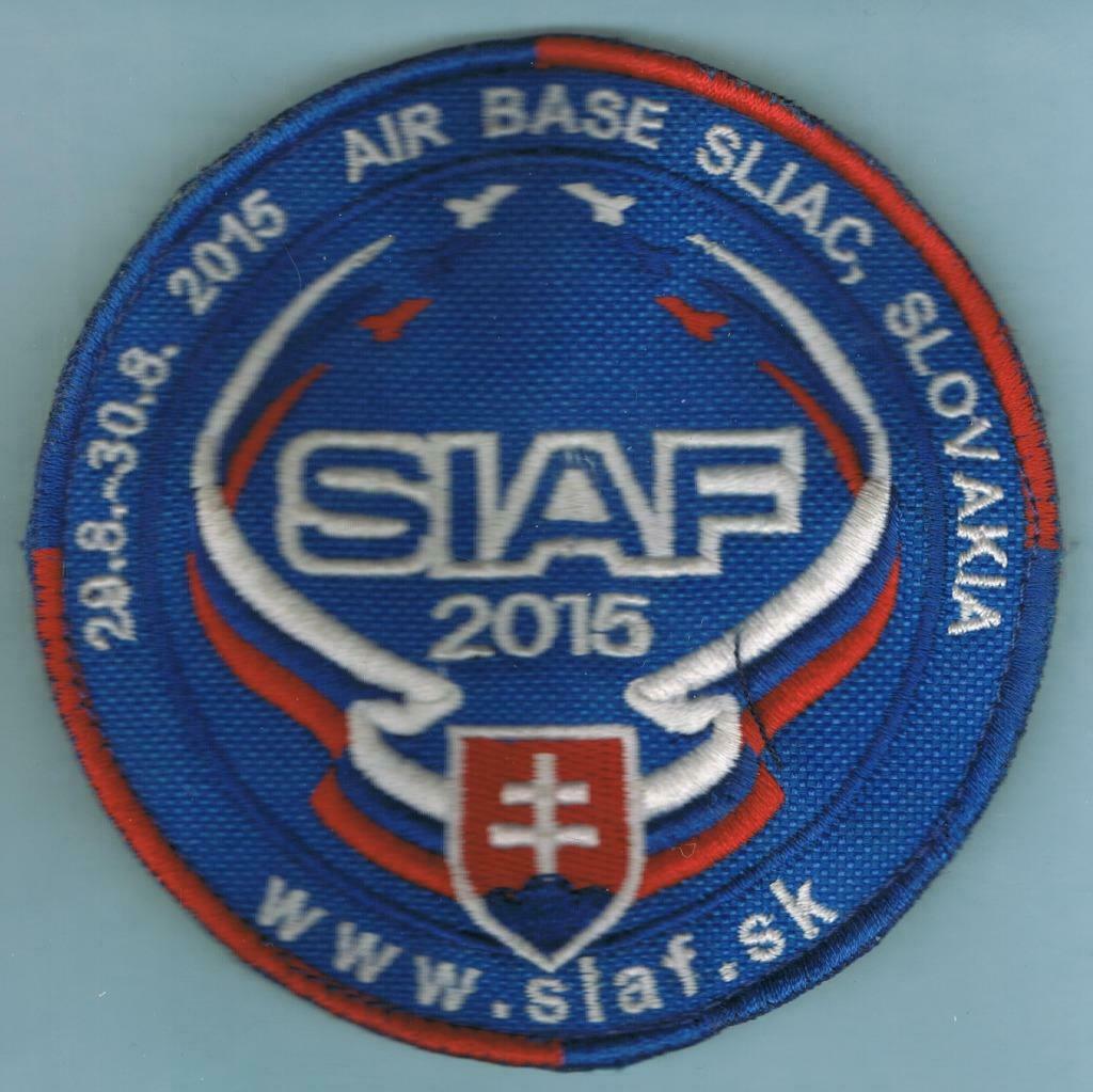 Patch SIAF 2015 Slovakia ( A4 ), Enlèvement ou Envoi, Armée de l'air, Emblème ou Badge