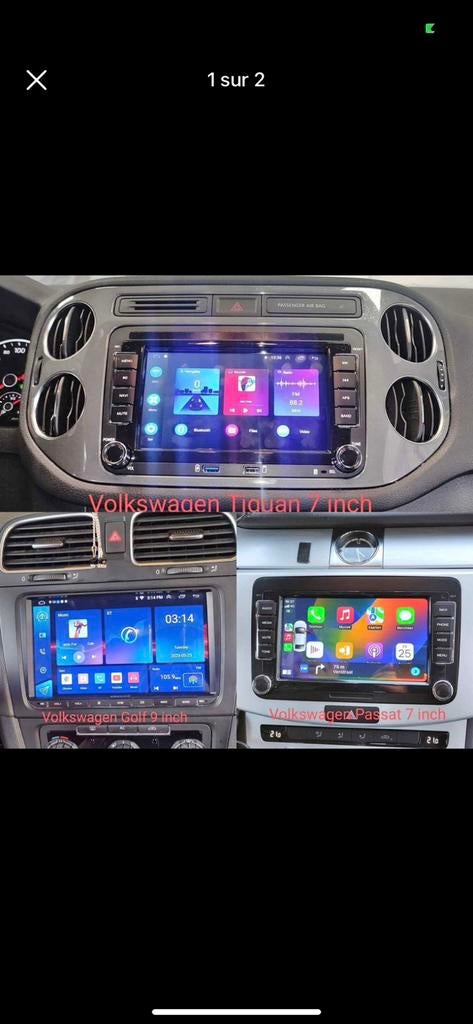 Autoradio volswagen Carplay golf5 golf6 polo, Neuf