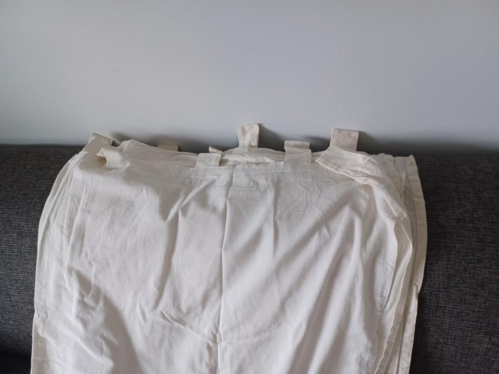 4 paar lange dubbele gordijnen, Huis en Inrichting, Ophalen, Zo goed als nieuw, Grijs