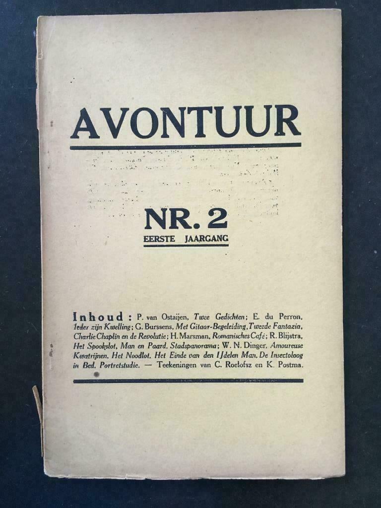 Avontuur nr 2 - April 1928 - P. Van Ostaijen, Burssens..., Enlèvement ou Envoi, Utilisé, Plusieurs auteurs