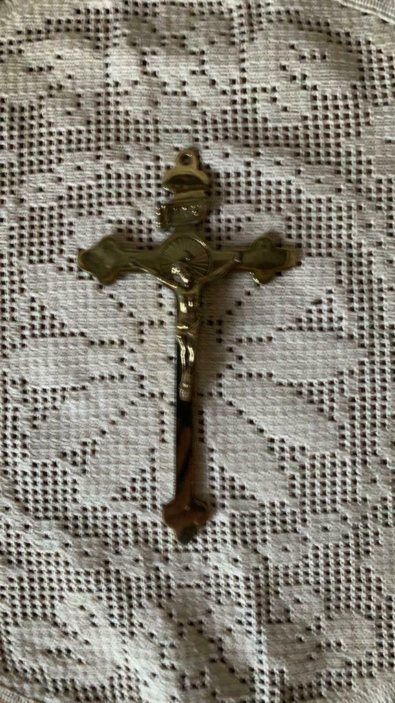 Koperen kruisbeeld, Antiek en Kunst, Antiek | Religieuze voorwerpen, Ophalen