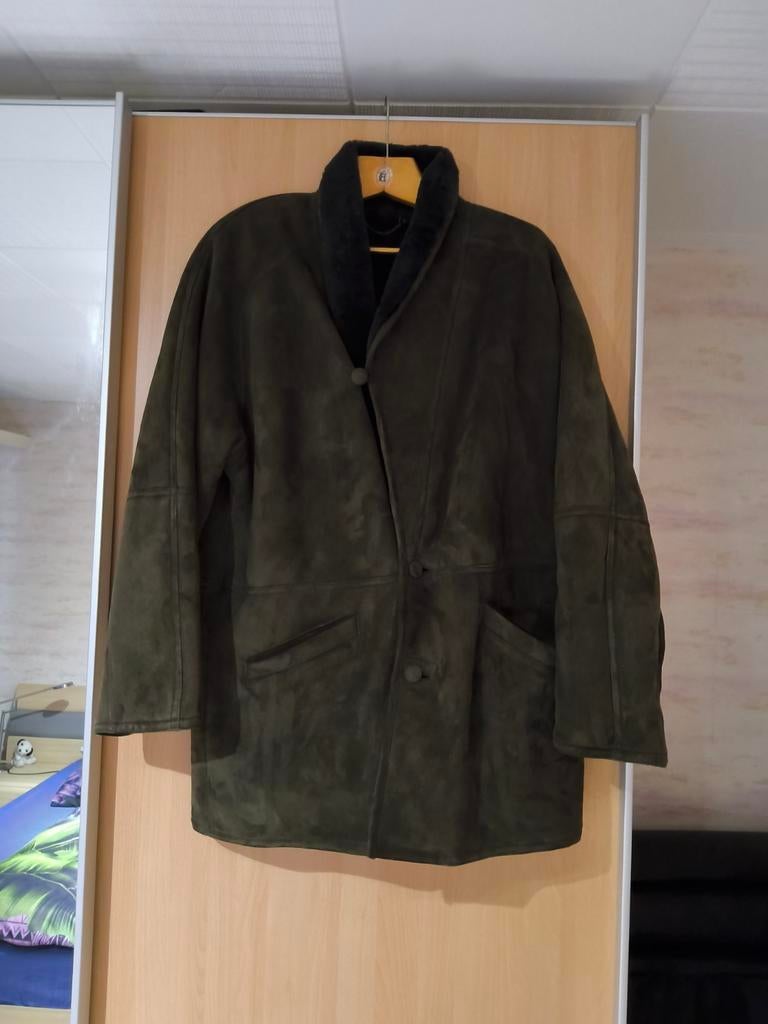 Lamslederen herenjas, pels gevoerd, perfecte staat, maat 52., Enlèvement ou Envoi, Taille 52/54 (L)