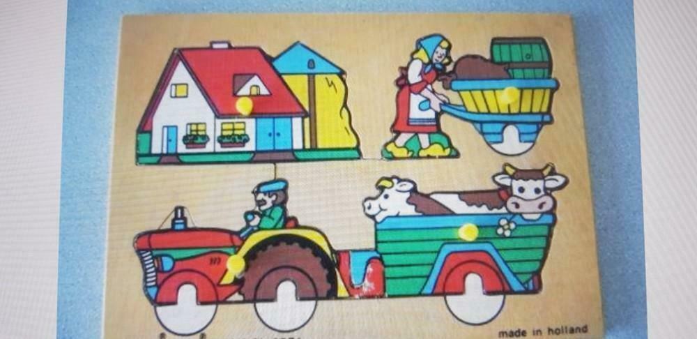 kleine insteekpuzzel boerderij, Enlèvement, Comme neuf