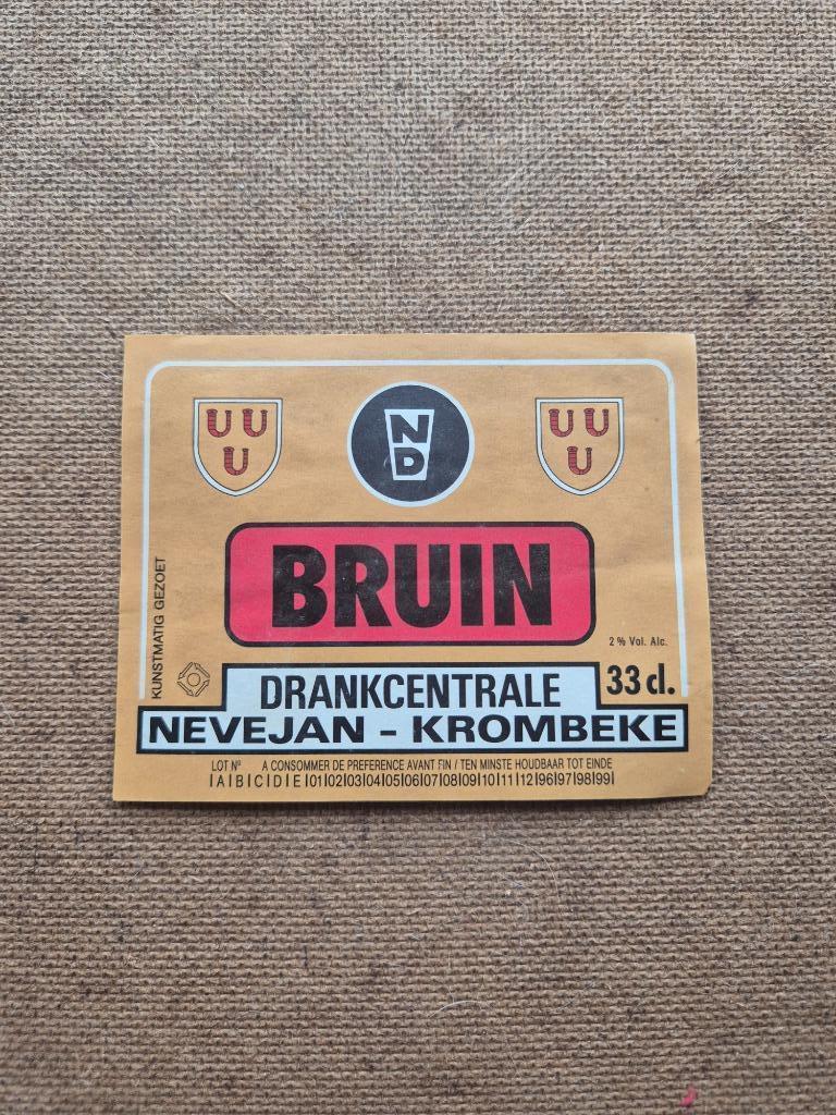 Etiquette ND bruin, Enlèvement ou Envoi, Utilisé, Autres types, Autres marques