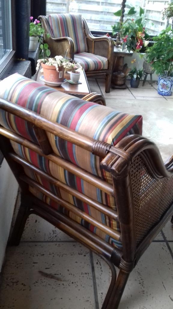 2 Rotan zetels, Maison & Meubles, Canapés | Salons, Moins de 75 cm, Osier ou Rotin, Moins de 150 cm, Banc droit