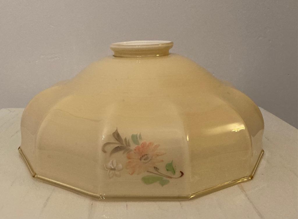 Abat-jour ancien en verre opalin en parfait état, Enlèvement ou Envoi