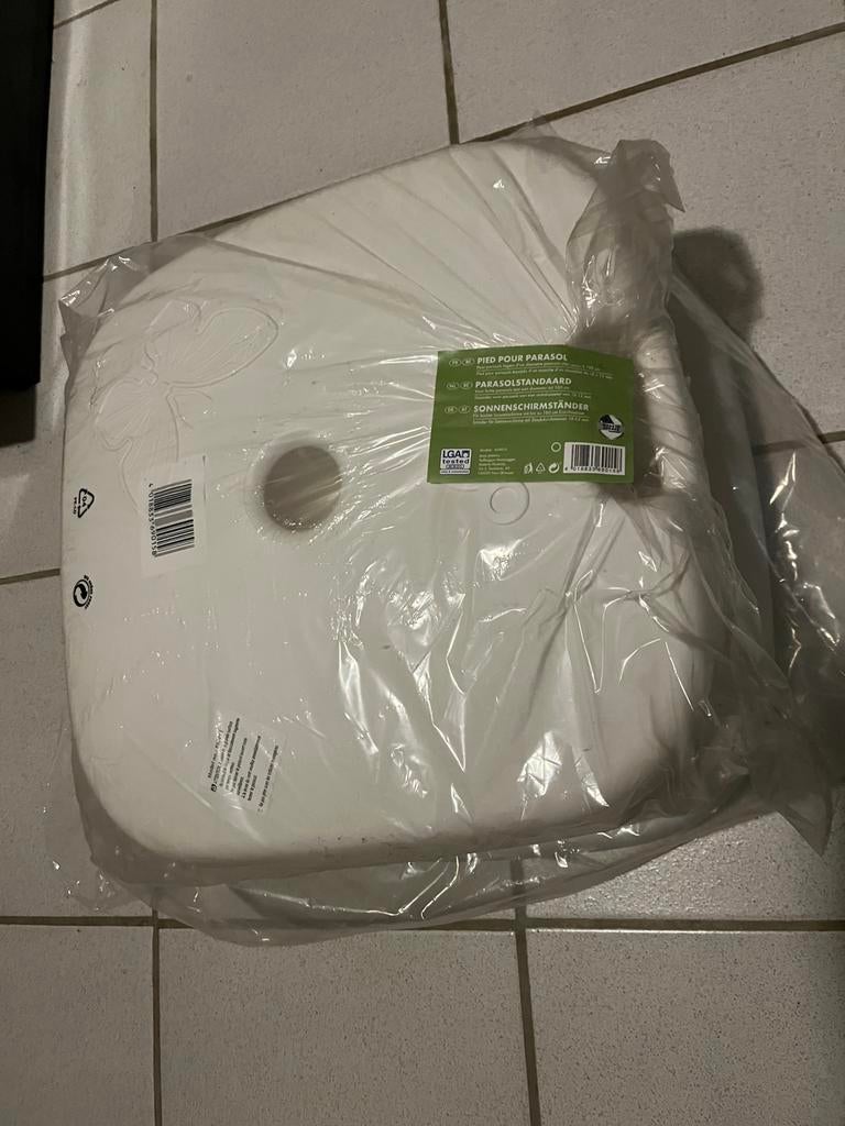 Parasolvoet wit - klein model, Ophalen, Zo goed als nieuw, Parasolvoet